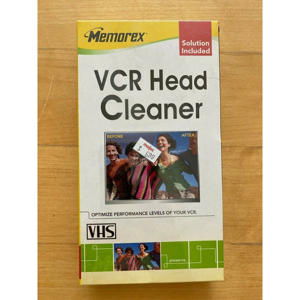 Memorex VHS/VCR Head Cleaner with Solution - NEW SEALED